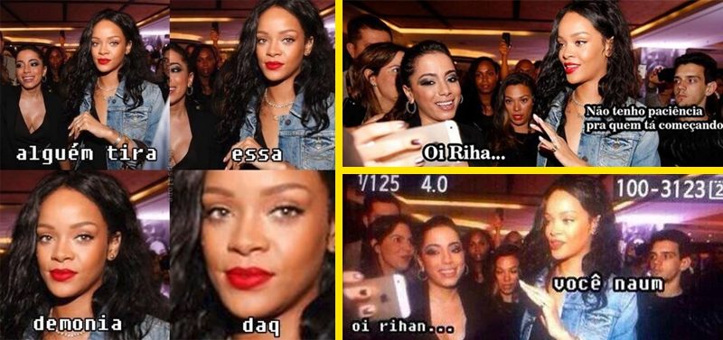 Meme Anitta e Rihanna
