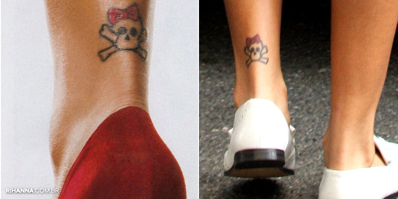 Rihanna tatuagem caveira