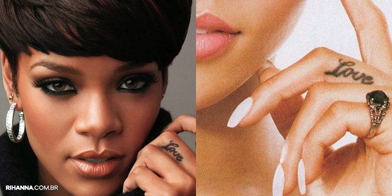 Rihanna tatuagem love