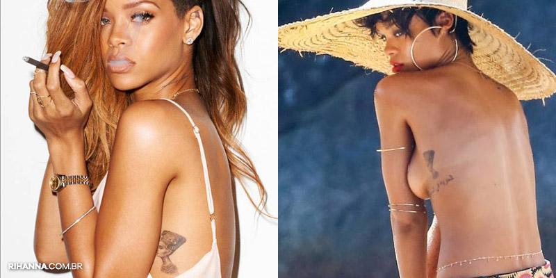 Rihanna tatuagem Nefertiti