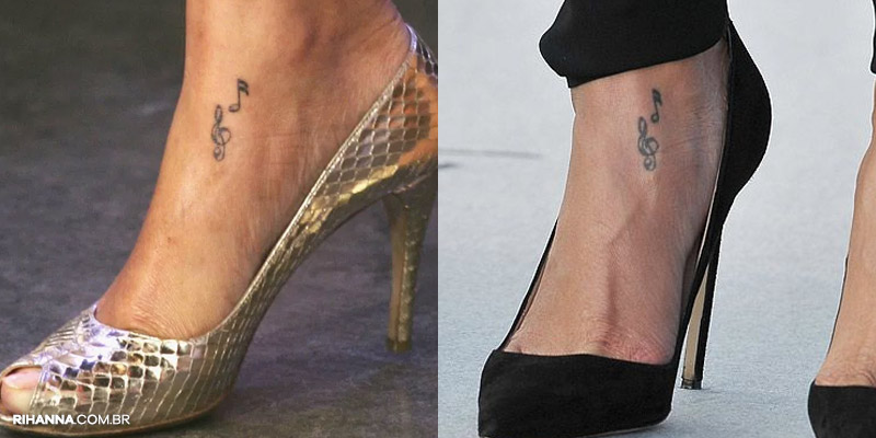 Rihanna tatuagem notas musicais