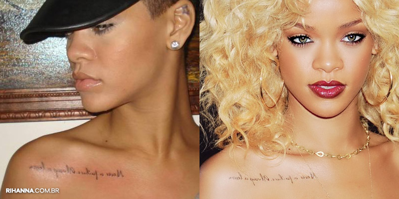 Rihanna tatuagem nunca uma falha