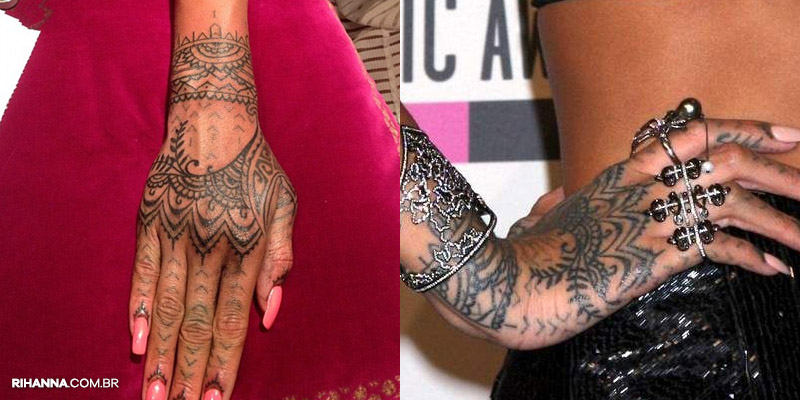 Rihanna tatuagem tribal