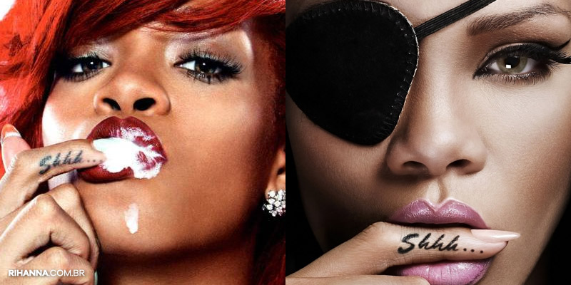 Rihanna tatuagem shhh