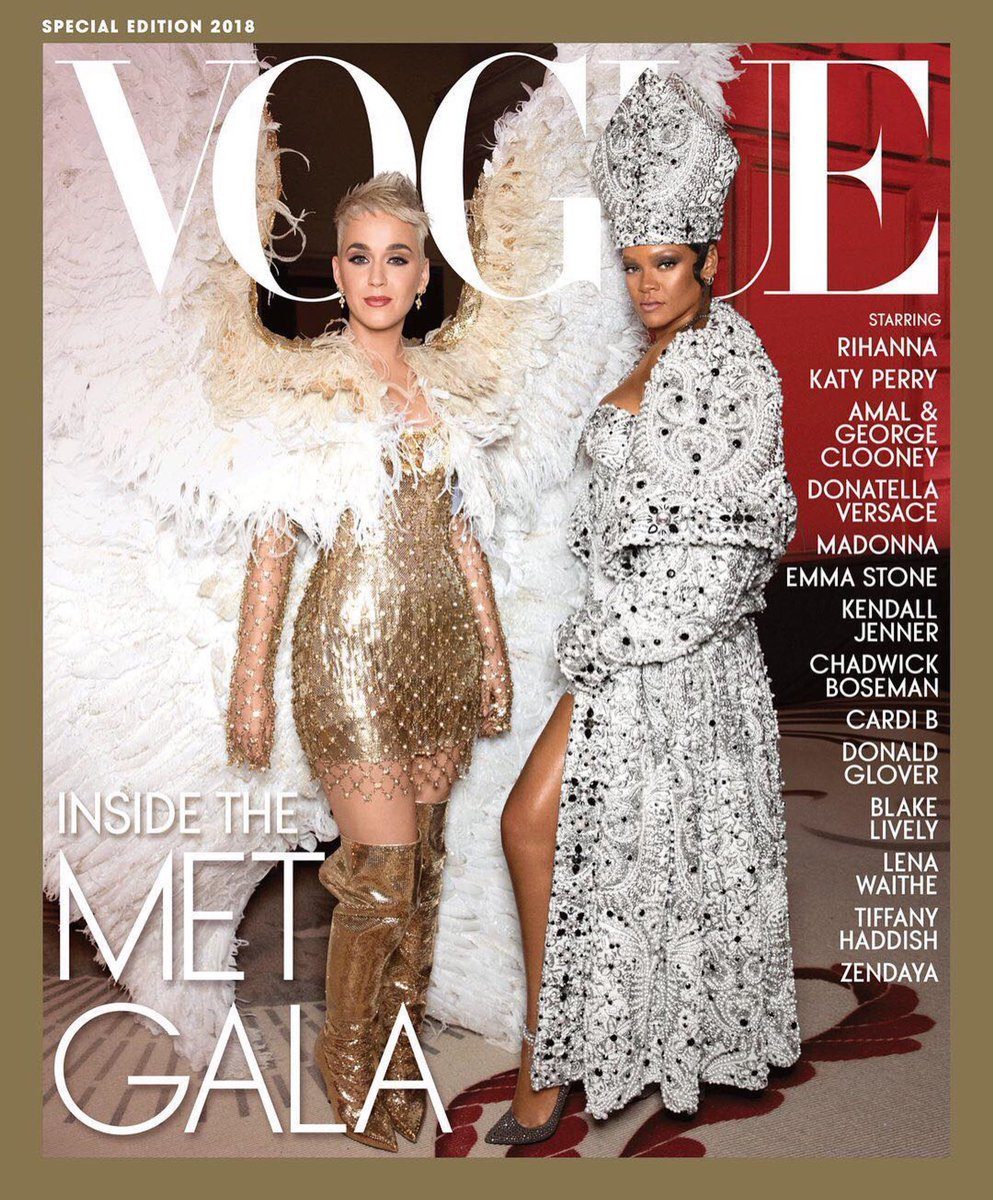 Rihanna é pela 3ª vez capa da Vogue Met Gala e é a cantora com mais