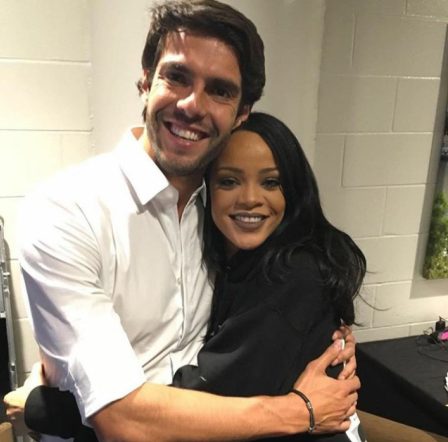 Rihanna com jogador Kaká