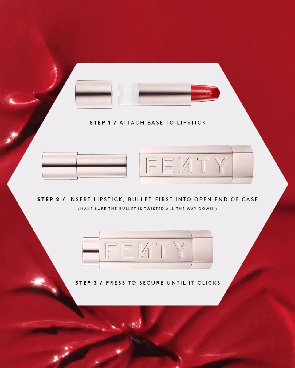 Fenty Beauty Fenty Icon Refillable Lipstick on Rihanna